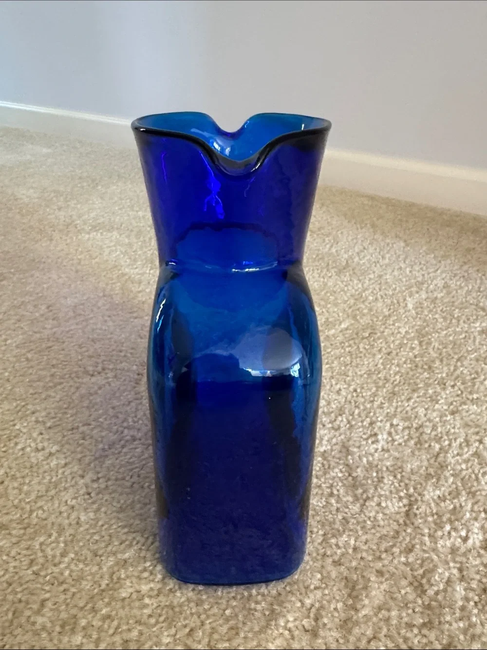 Cobalt Blue Glass Decorative Vase - Home Accents